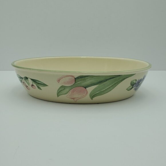 Pfaltzgraff Garden Party Oval Casserole Baking Dish Vegetable Serving Bowl - Picture 1 of 8